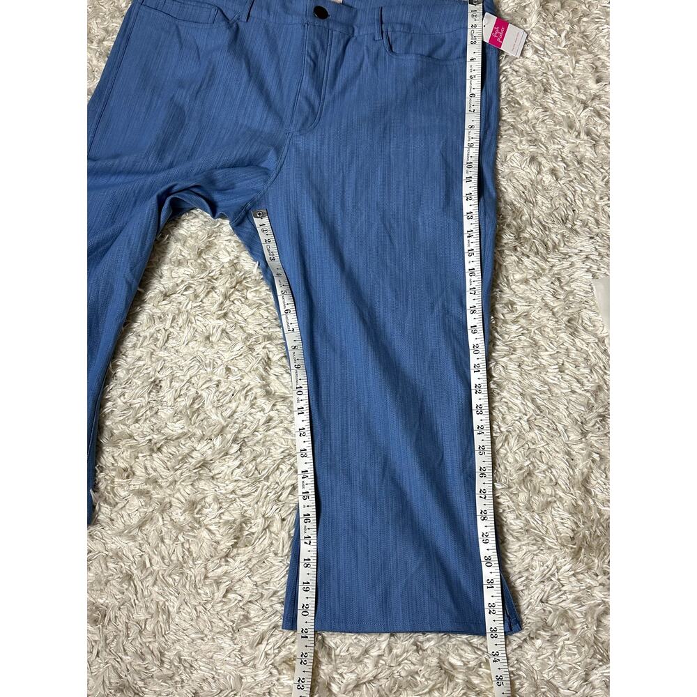 Fresh Produce NWT Fresh Fit Riviera Women Plus Size 2X Cropped Capri Blue Costal - Picture 4 of 11